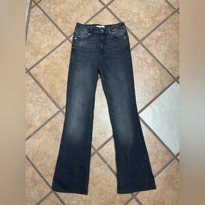 Zara faded black Flare mid-rise Jeans